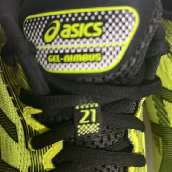 🔥🔥 ASICS GEL-Nimbus 21 Running Shoes Safety Yellow Men Sz 13 - Rare - PERFECT - Picture 7 of 14